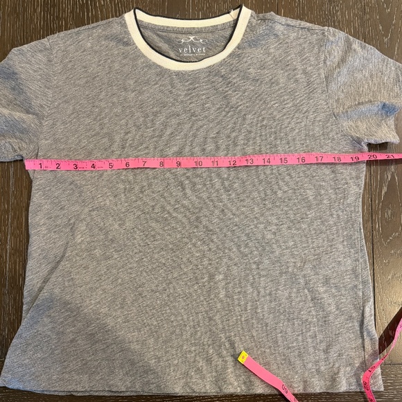 Velvet by Graham & Spencer Vintage Slub Ringer Tee Small Gray - Picture 6 of 6